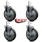 Service Caster 6'' Thermo Rubber Swivel 7/16'' Grip Ring Stem Caster Set with Brake, 4PK SCC-GR20S614-TPRB-TLB-716138-4 - alternate 2
